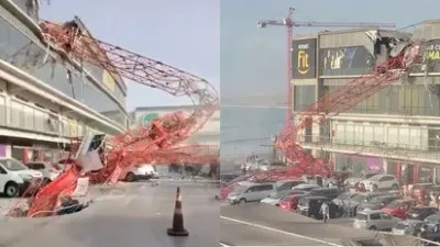Videos: desesperación en Chile por la caída fatal de una grúa sobre un shopping