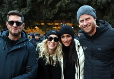Luisana Lopilato y Michael Bublé comparten una tarde con el príncipe Harry y Meghan Markle