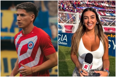 La tierna foto de Julián Álvarez con una periodista de ESPN